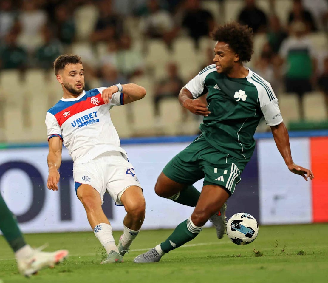 300725 Panathinaikos v Rangers, Nicolas Raskin 56