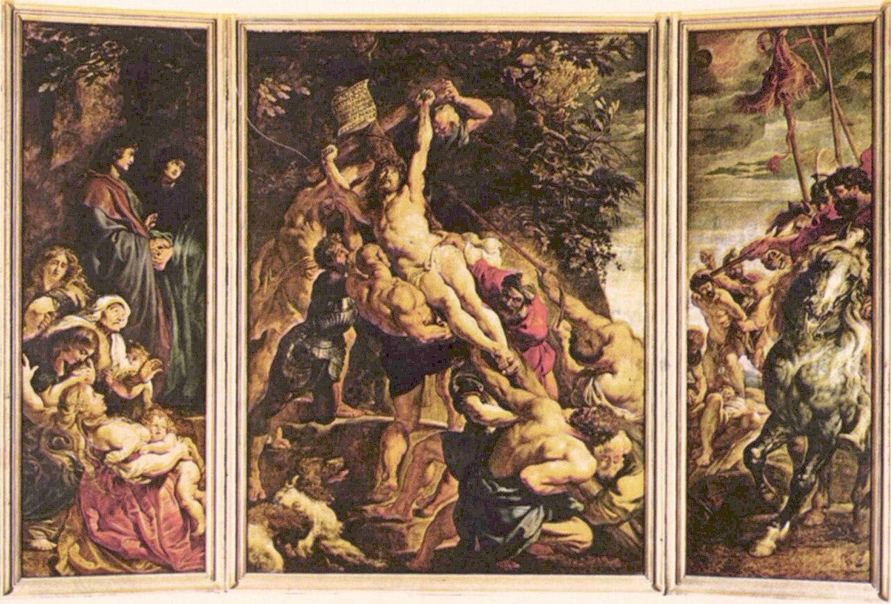 Rubens altarpiece triptych in Antwerp