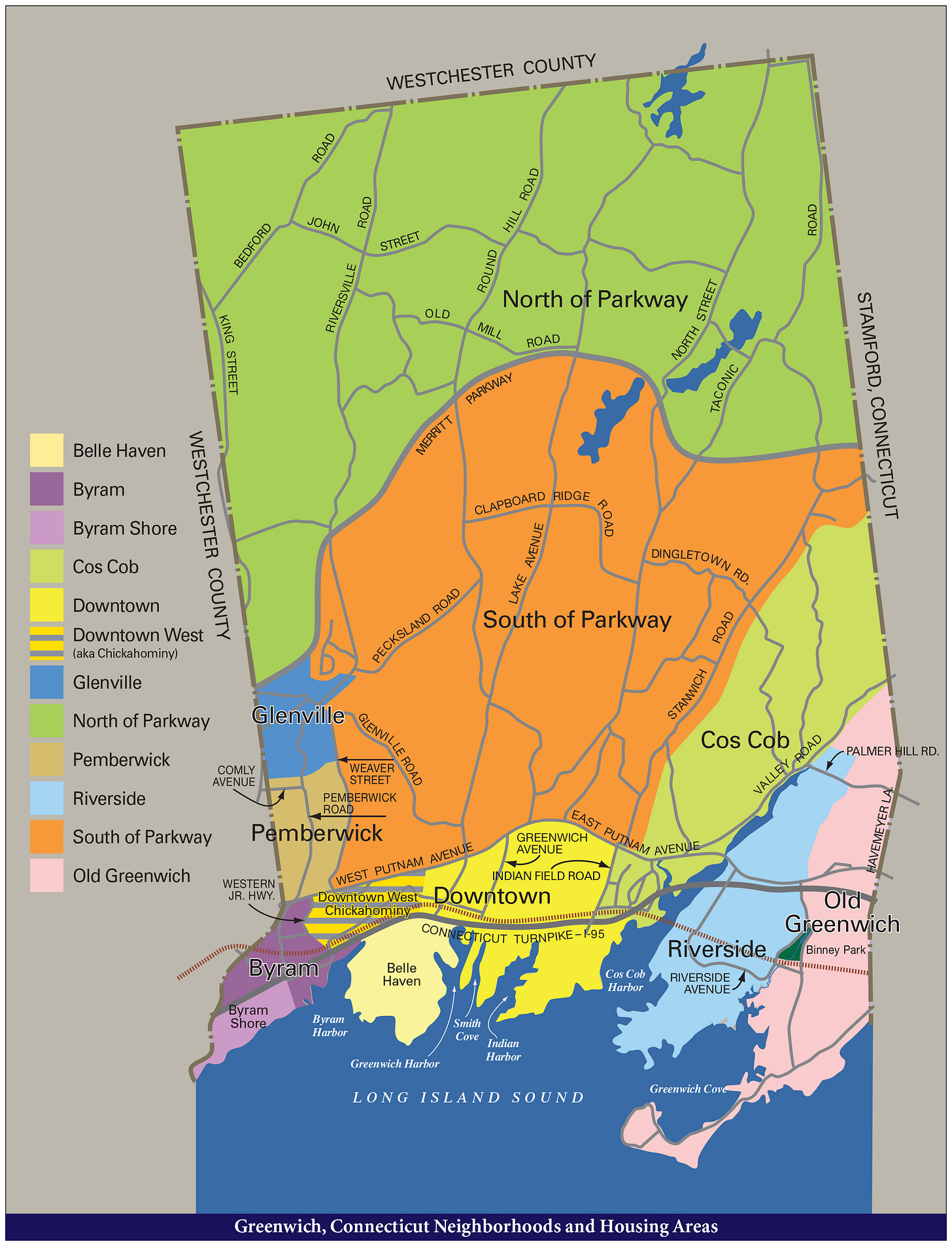 Old Greenwich CT Map