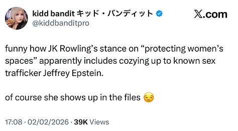 A selection of the various conspiracy theories concerning J.K. Rowling & Jeffrey Epstein