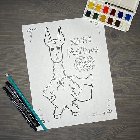 photos of coloring pages for Mother's Day