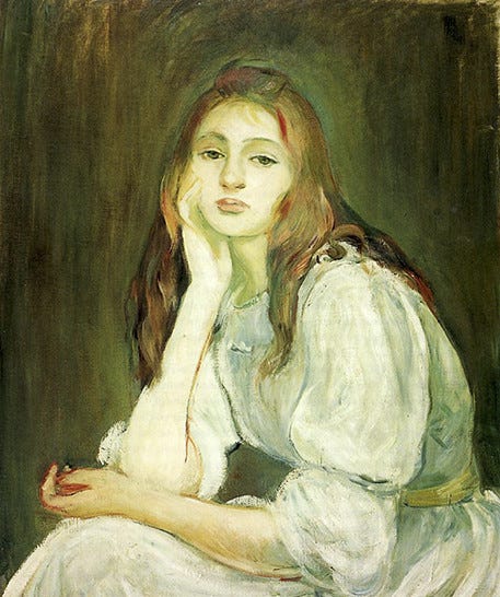 Julie Daydreaming, 1894, Berthe Morisot