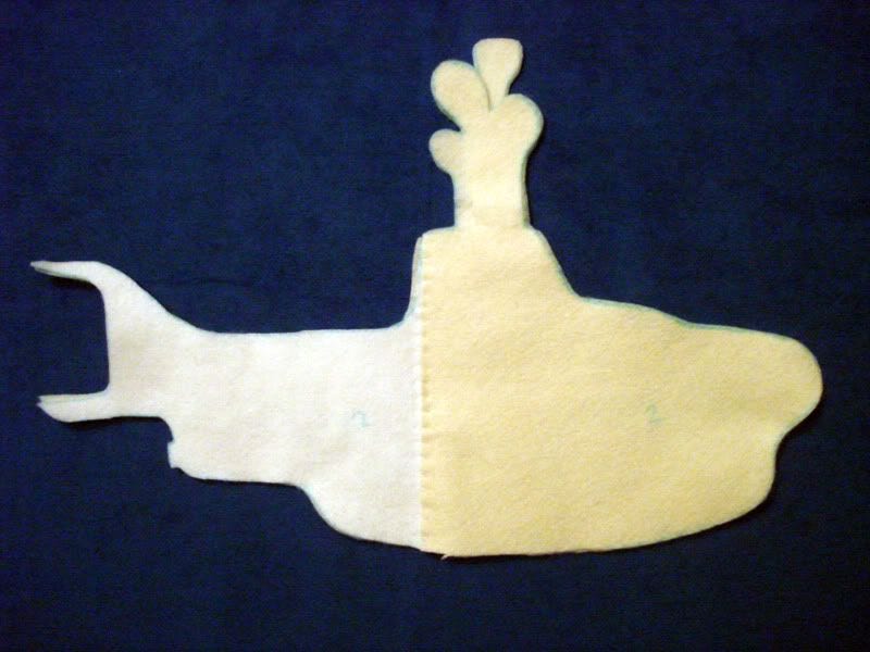 Lone Beader bead embroidery beading felt Beatles Yellow Submarine Beatlemania Lone Beader bead embroidery beading felt Beatles Yellow Submarine Beatlemania