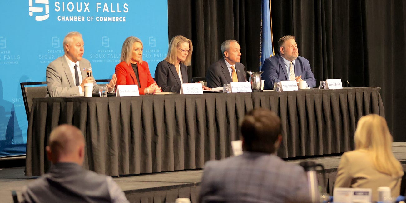 Sioux Falls mayoral hopefuls tout experience, backgrounds in Chamber forum