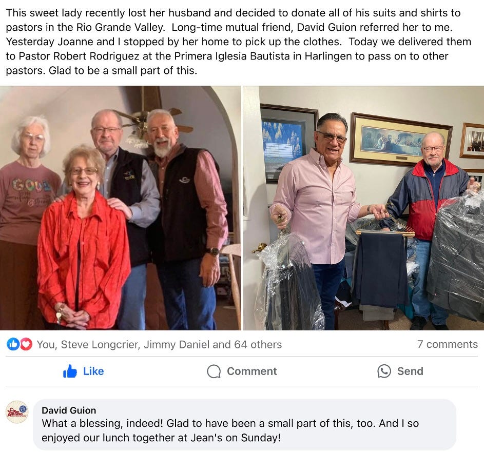 Image of a Facebook Post with two pictures of people and a Comment. Image of a Facebook Post with two pictures of people and a Comment.