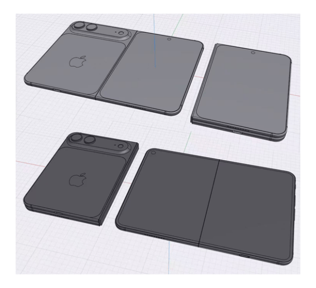 New CAD renders show Apple's rumored foldable iPhone design