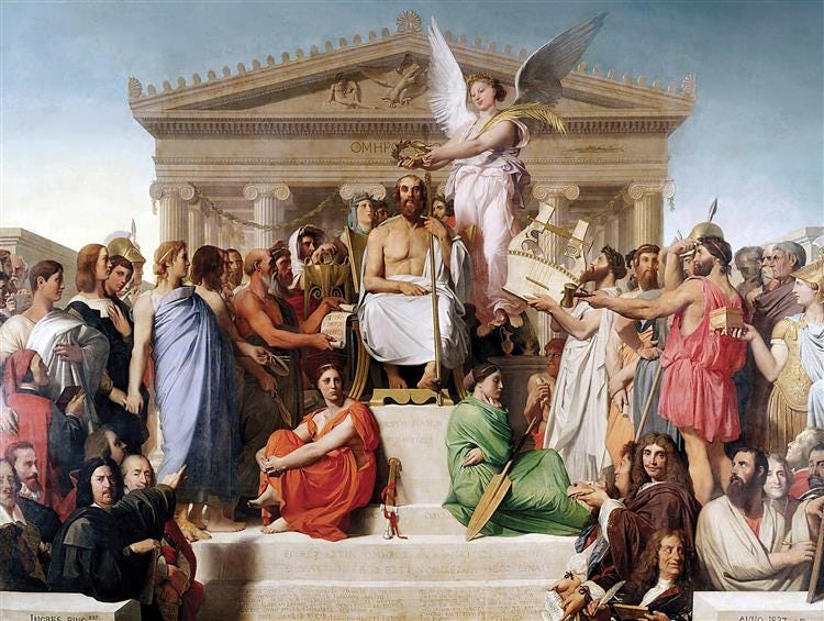 The Apotheosis of Homer, 1827 - Jean Auguste Dominique Ingres