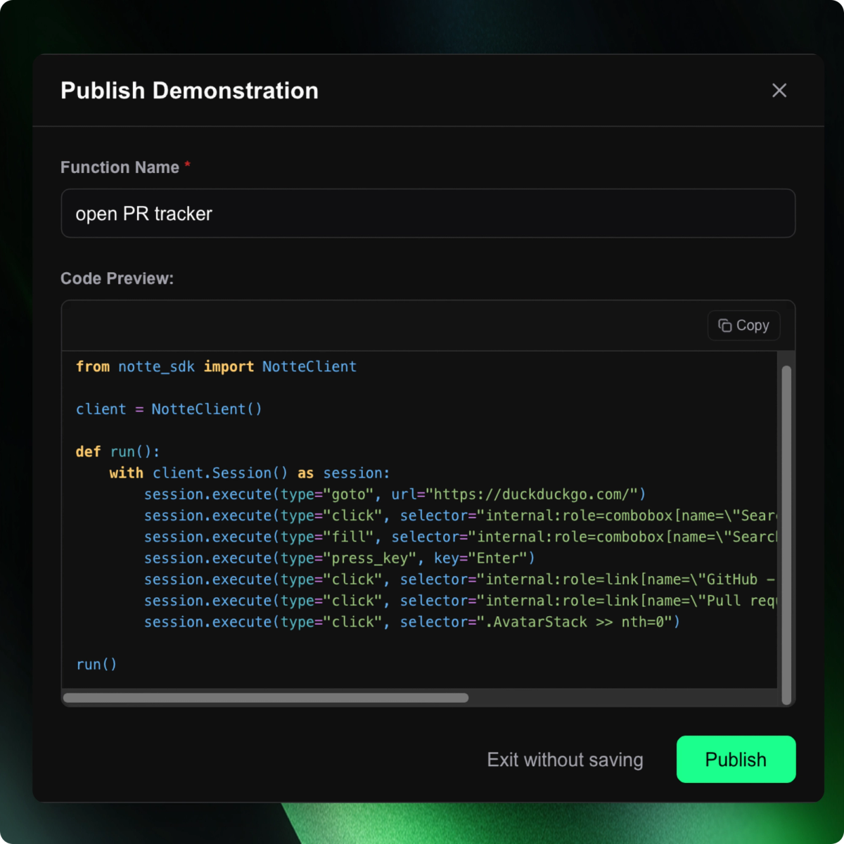 Introducing Demonstrate Mode - nottelabs’s Substack