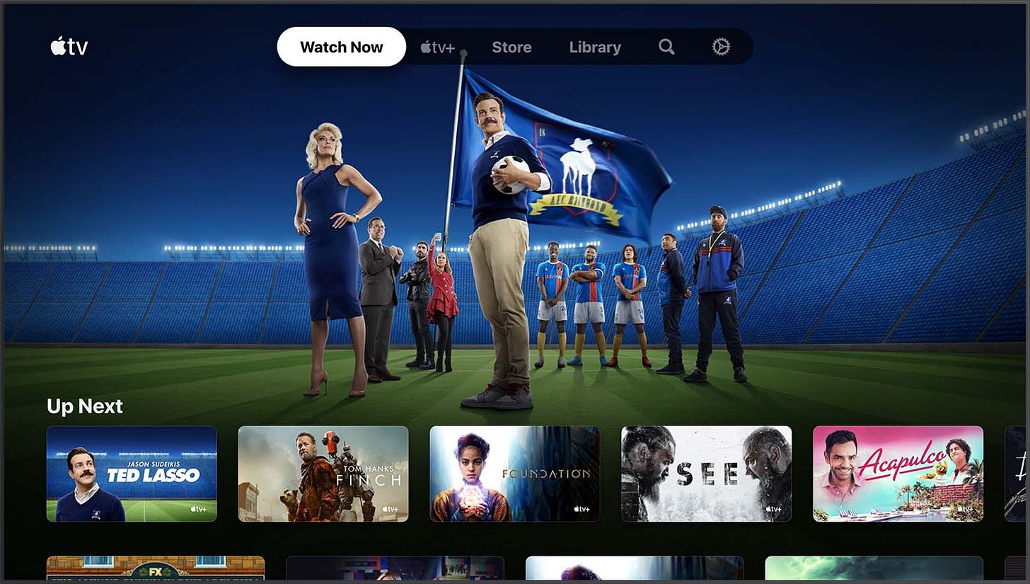 Apple TV+ homescreen