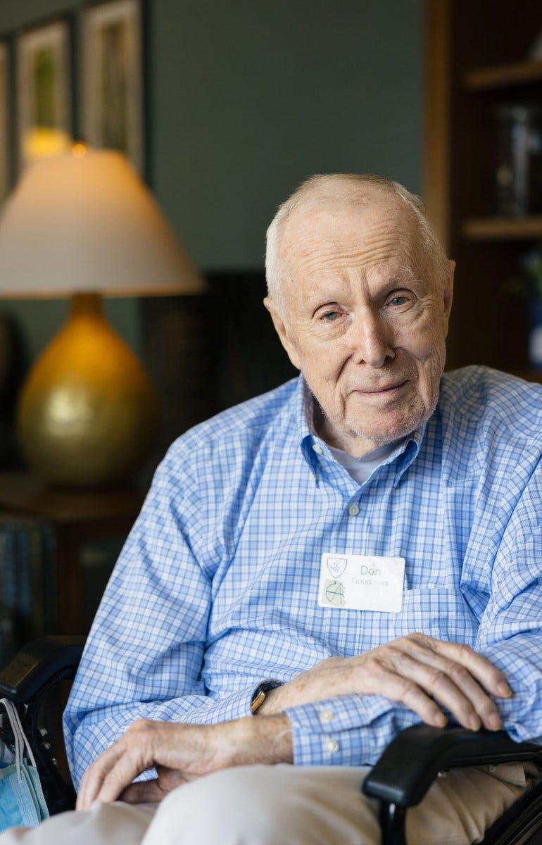 A portrait of a senior man with a gentle smile. A portrait of a senior man with a gentle smile.