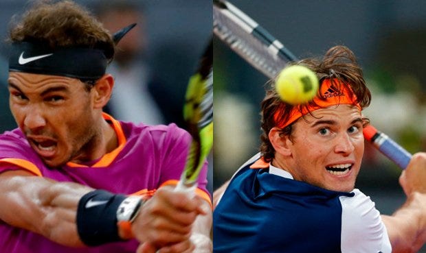 rafael nadal beats off dominic thiem at madrid open 2017 rafael nadal beats off dominic thiem at madrid open 2017