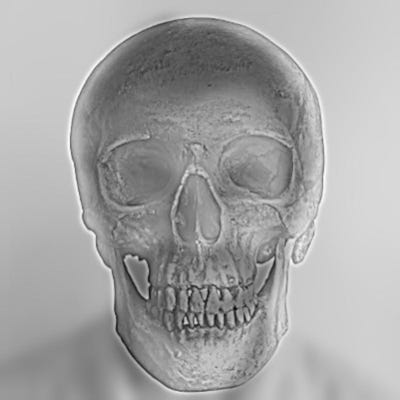 it's a hybrid image, which looks different depending on how far away you are (how big or small it is)