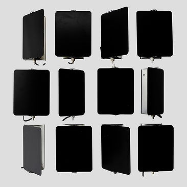 CHARLOTTE PERRIAND (1903-1999) Set of Twelve CP-1 Sconcesdesigned 1963enameled steel, plastic, s...