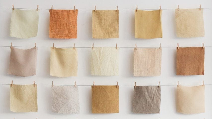 Zeefier seaweed dye colour samples