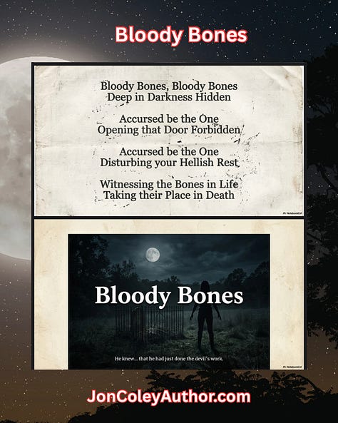 9 promo pics, mostly about the book Bloody Bones.