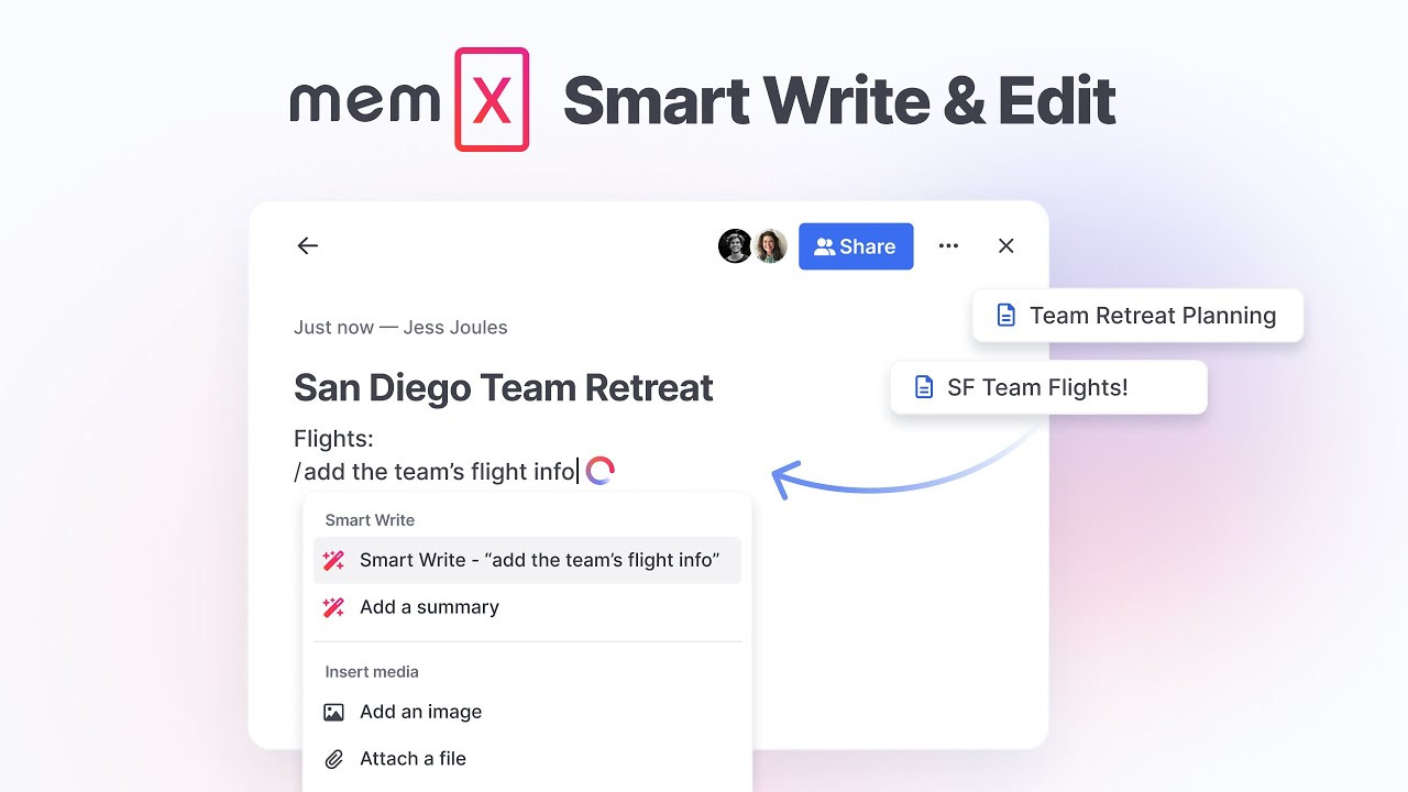 Introducing Mem X Smart Write & Edit - YouTube