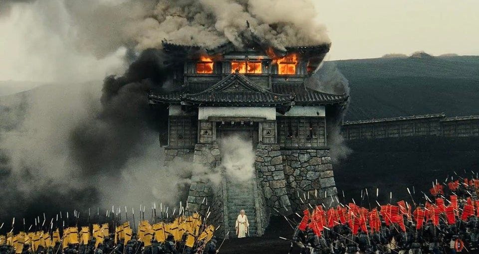 RAN (1985) Cinematography by Asakazu Nakai, Takao Saitô, and Shôji Ueda Directed by Akira Kurosawa Explore more shots in our database: https://t.co/Vgw9vZLjuF RAN (1985) Cinematography by Asakazu Nakai, Takao Saitô, and Shôji Ueda Directed by Akira Kurosawa Explore more shots in our database: https://t.co/Vgw9vZLjuF