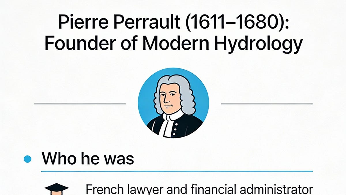 This post is a historically grounded tribute to Pierre Perrault, the 17th‑century French savant whose work on the Seine basin laid the foundat...