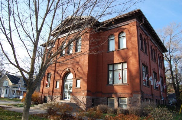 Carnegie Library at 40 Albert St in Waterloo