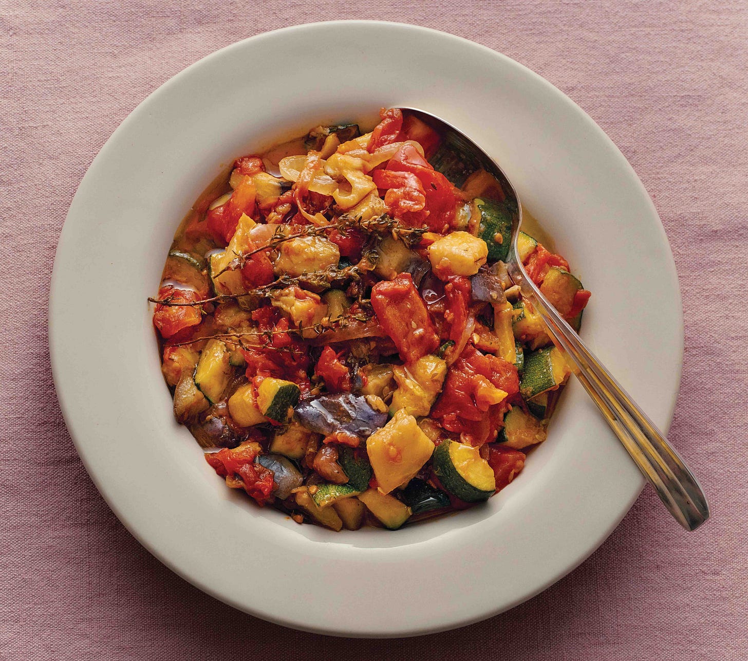 Ratatouille recipe from Melanie Masarin's Riviera cookbook. Ratatouille recipe from Melanie Masarin's Riviera cookbook.
