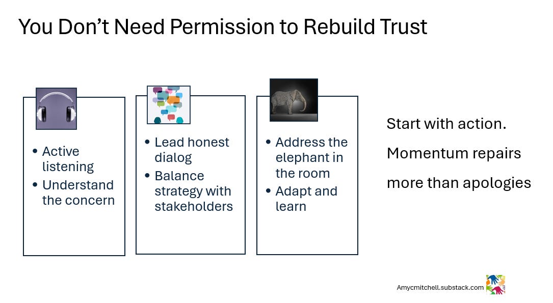 rebuilding trust with stakeholders