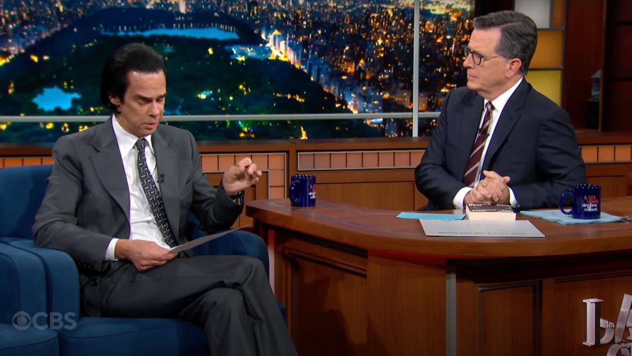 Nick Cave Joins Stephen Colbert for One of the Best Talk Show Interviews  You'll Ever See