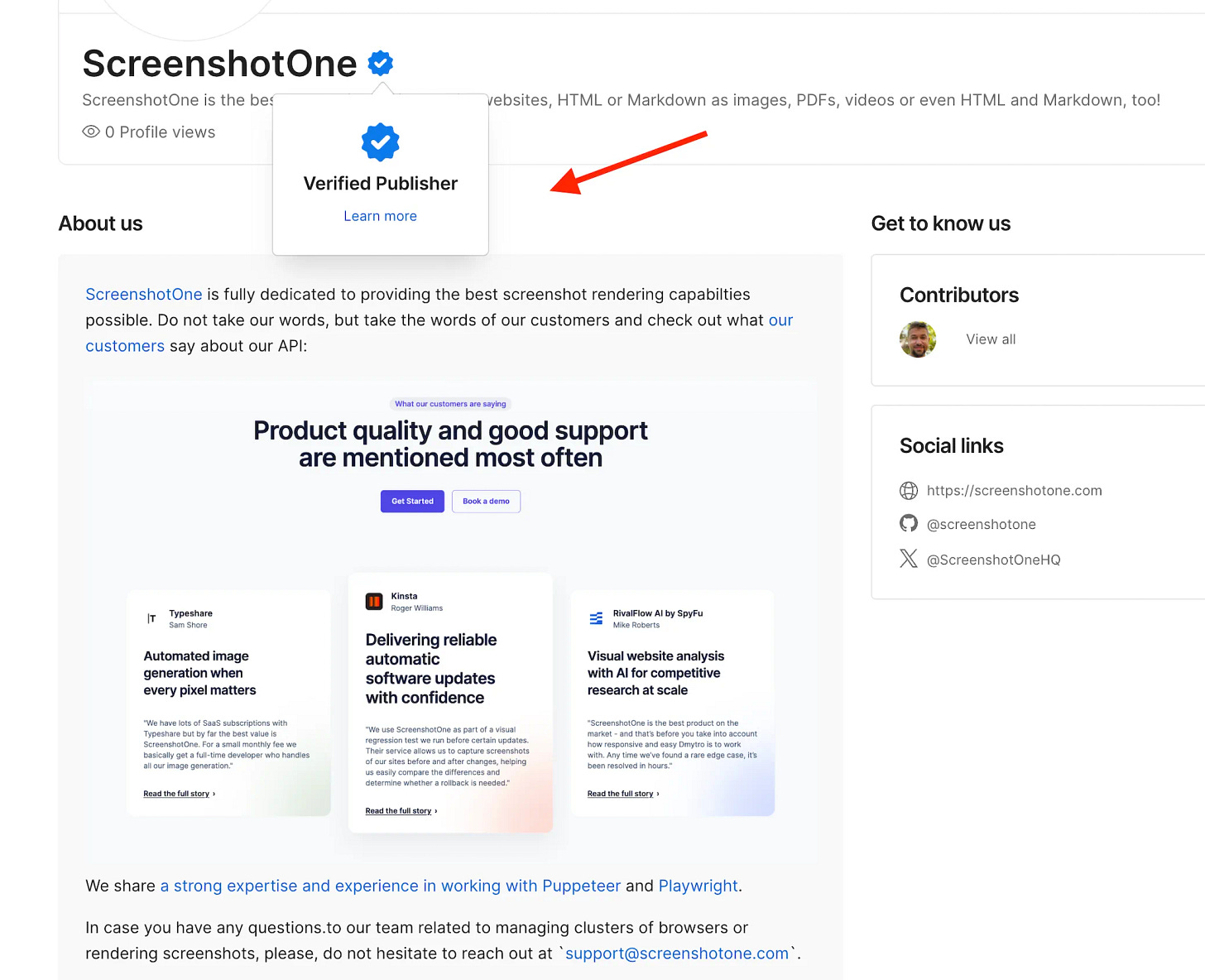 ScreenshotOne on the Postman Public API Network