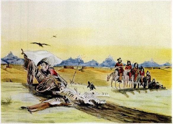 Watercolor from “My Confession: Recollections of a Rogue,” Samuel Chamberlain