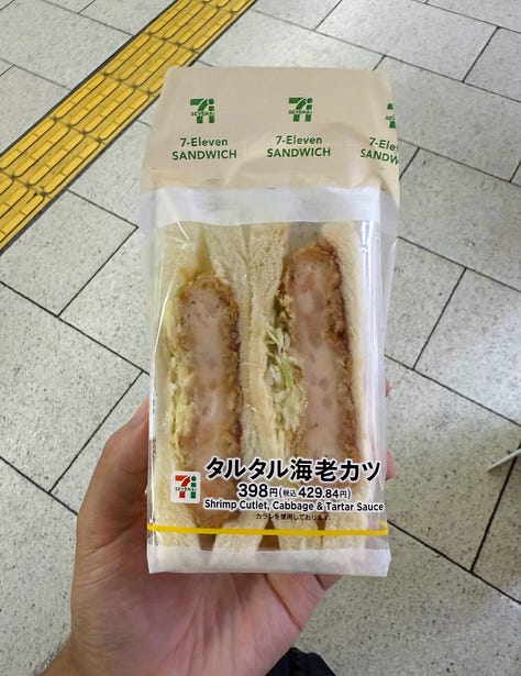 Various fruit and egg sandwiches