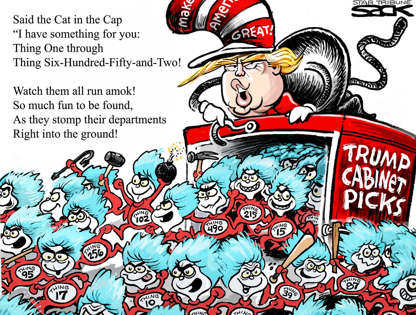 Sack cartoon: Trump's Cabinet