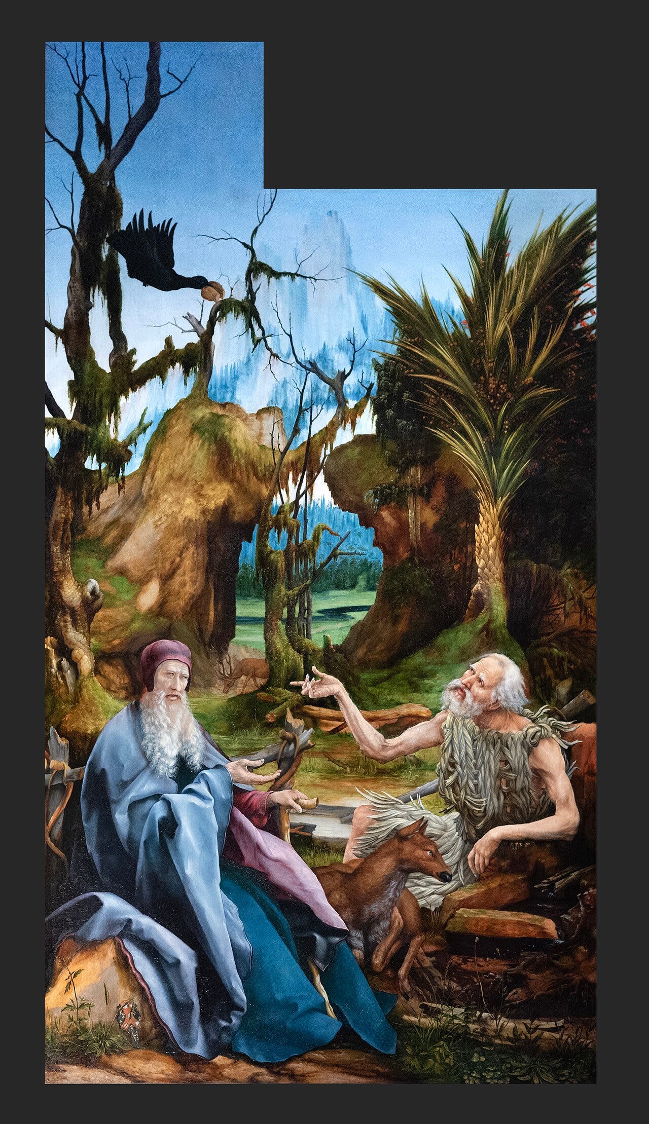 a panel from the Isenheim Altarpiece a panel from the Isenheim Altarpiece