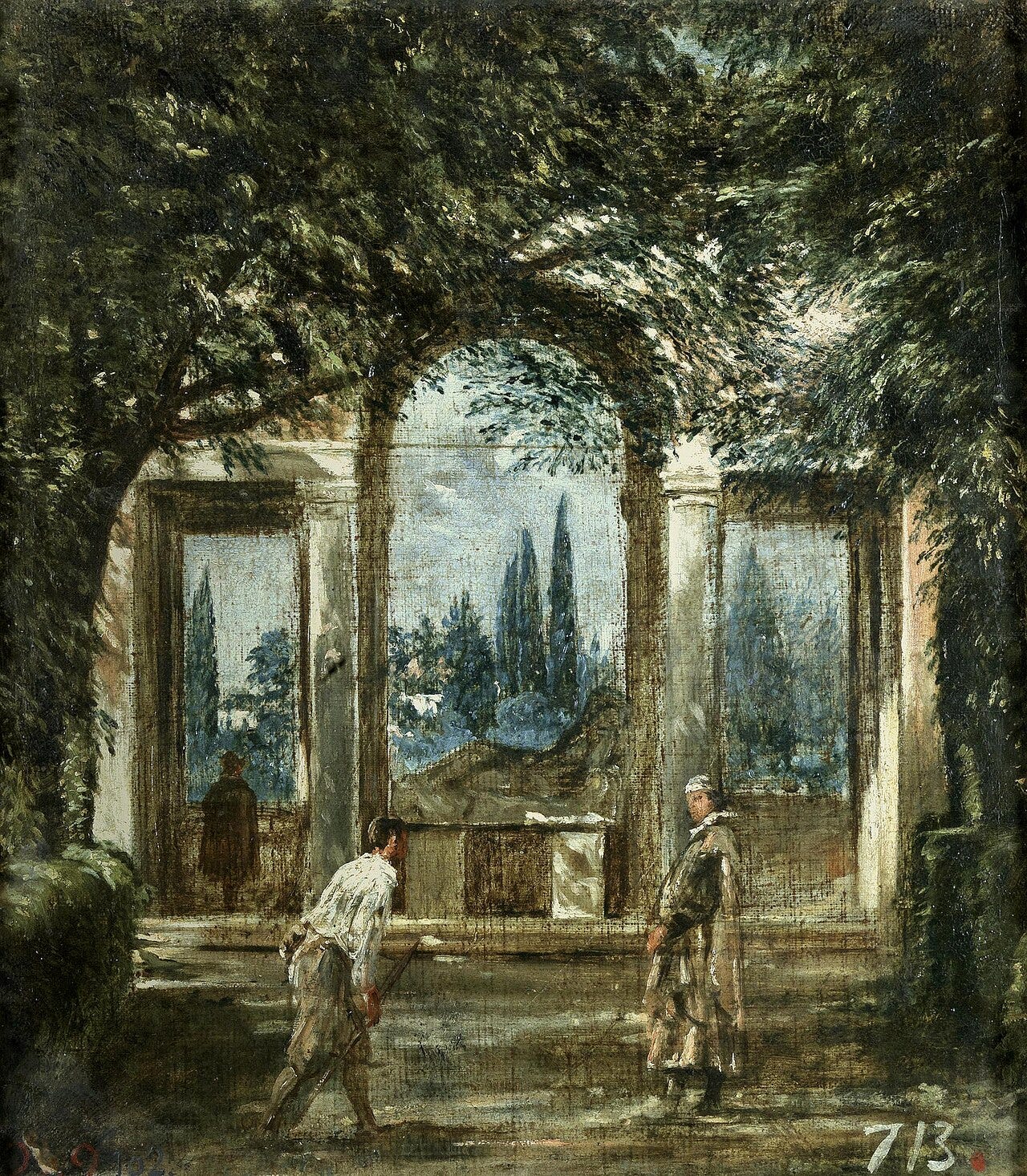 Diego Velazquez, View of the Garden of the Villa Medici, about 1630 Diego Velazquez, View of the Garden of the Villa Medici, about 1630