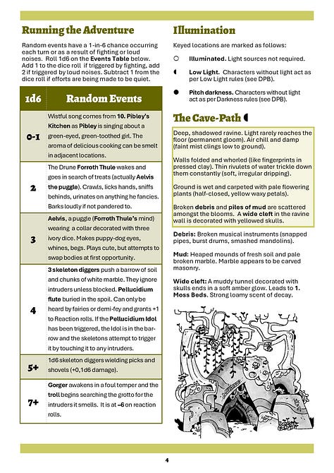 Previews of the first 6 pages, map and npcs