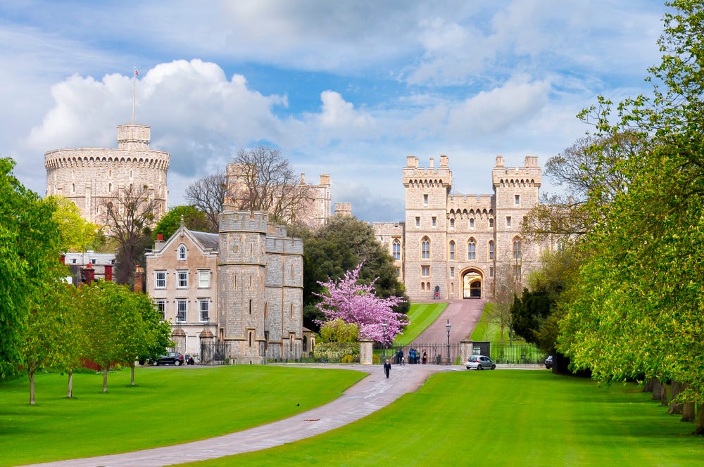 May be an image of 2 people, castle, the Cotswolds and the Tower of London