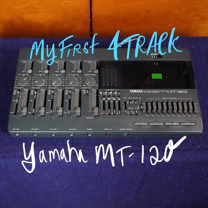 Cover Page 4-Track Log Book | Tape Page + Mixing Notes | Yamaha MT-120 4-Track Cassette Recorder 1992 | Varispeed Detail Yamaha MT-120