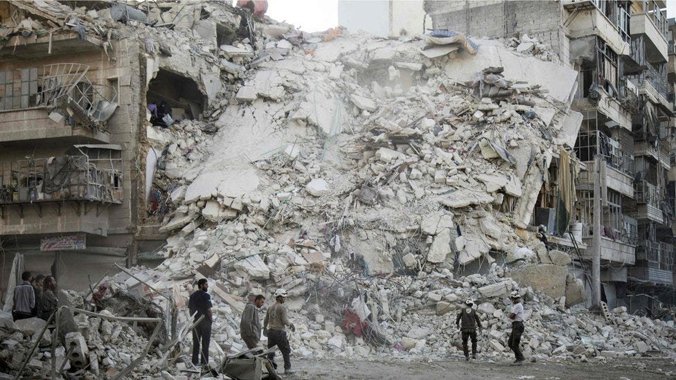 Syria war: Russia halts Aleppo bombing for humanitarian pause - BBC News