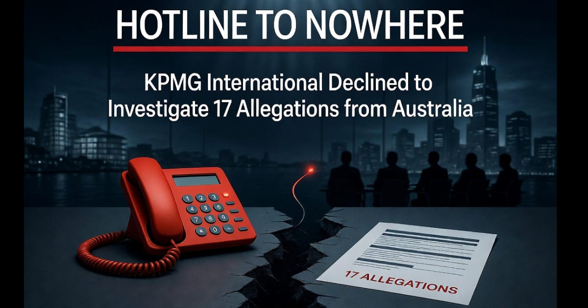 KPMG International Declined to Investigate 17 Allegations from Australia