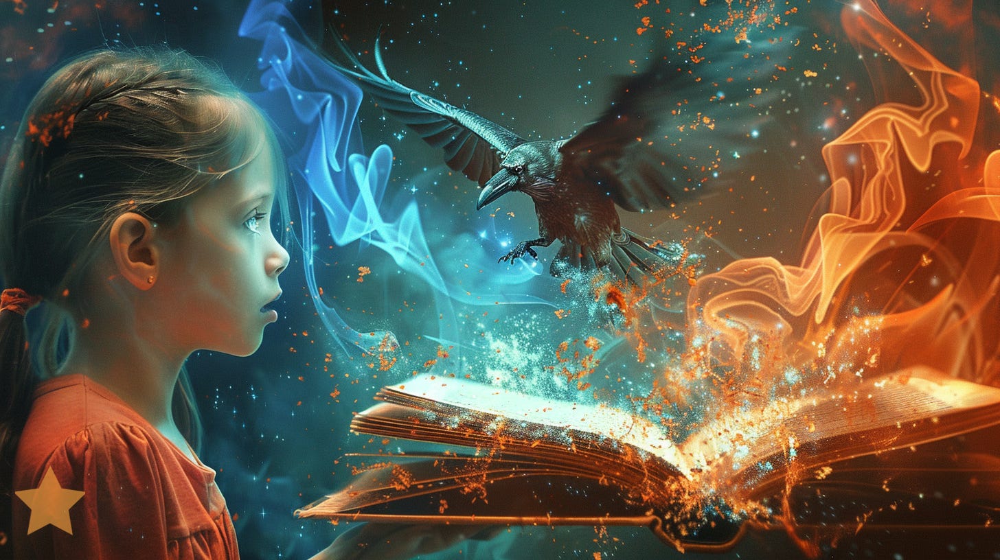 Illustration of the Young Lady's Illustrated Primer technology from Neal Stephenson's book Diamond Age