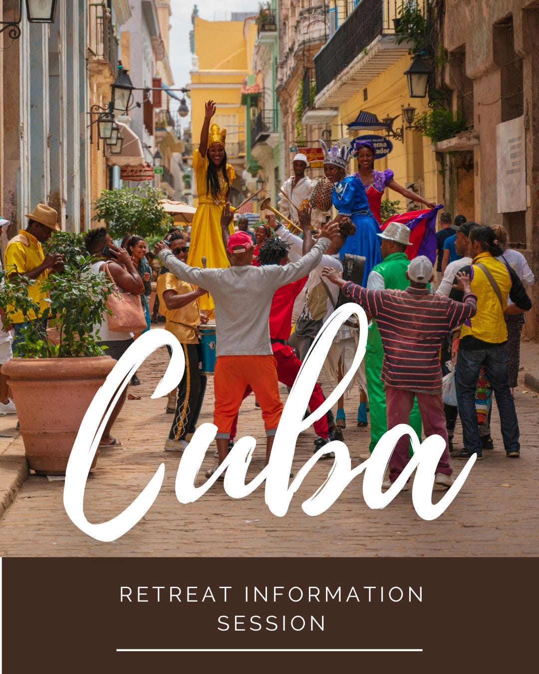 People dancing in the streets in Cuba