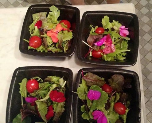 salad with flowers salad with flowers