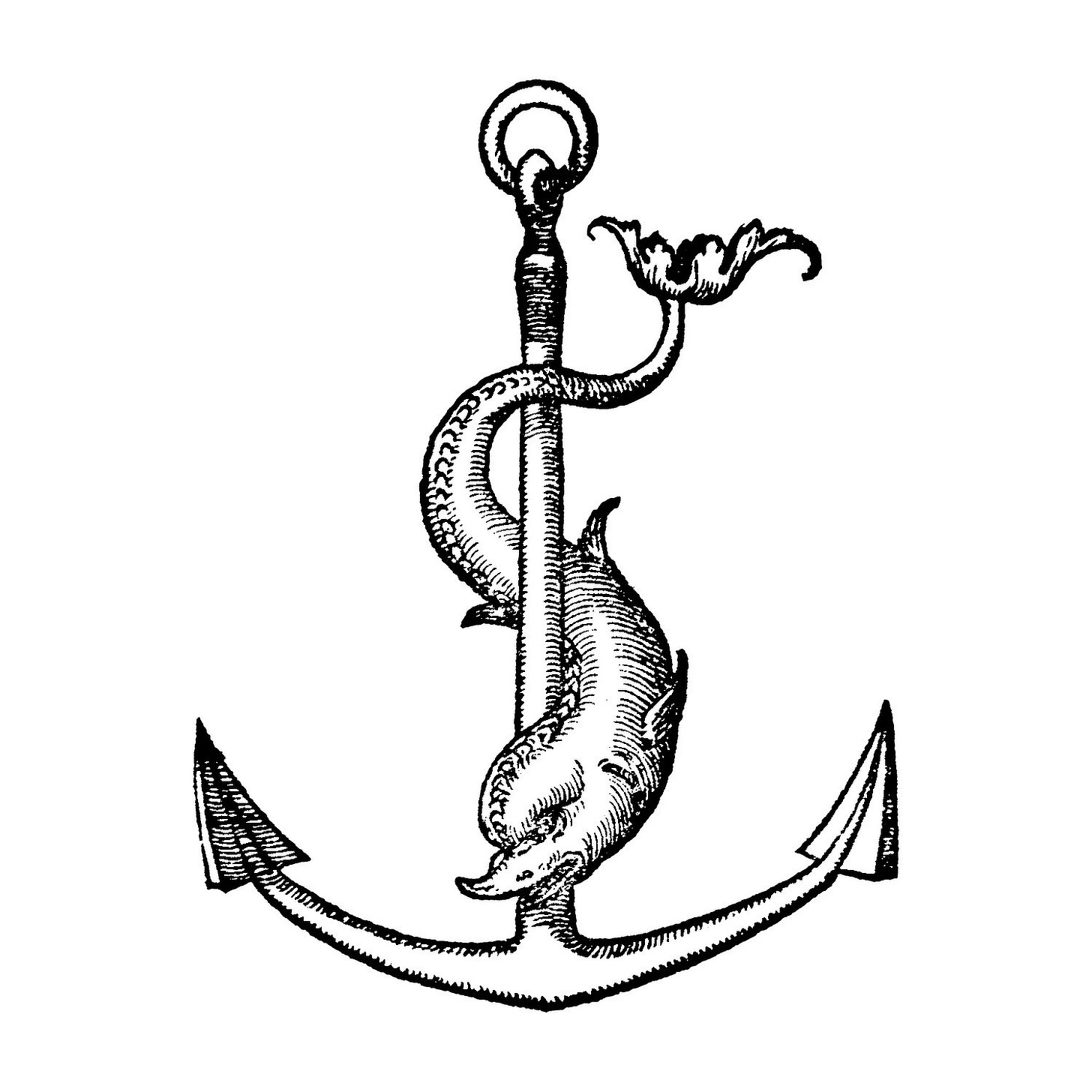 Auto-generated description: An intricately designed anchor entwined with a fish adorns the center. Auto-generated description: An intricately designed anchor entwined with a fish adorns the center.