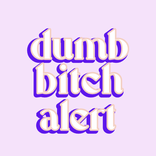 Dumb Bitch Alert