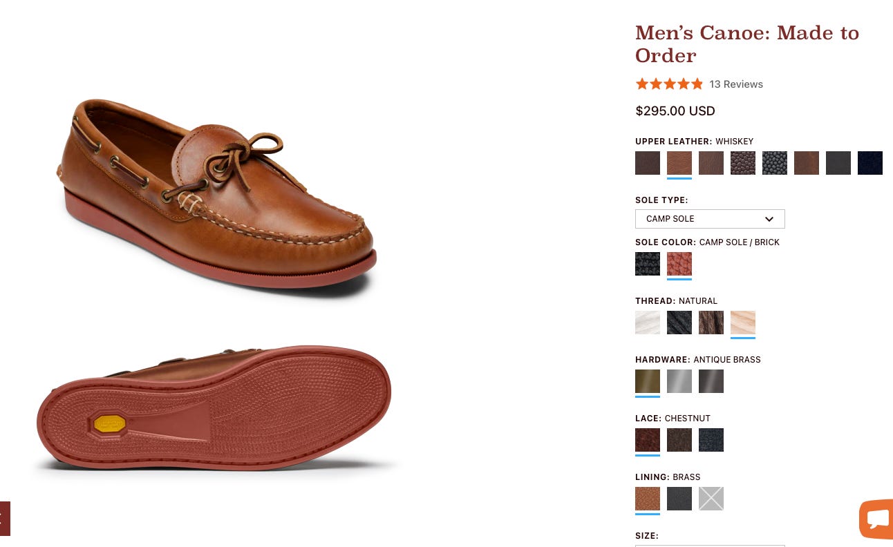 Collection of One: the Quoddy Canoe Mocassin - by S.F.