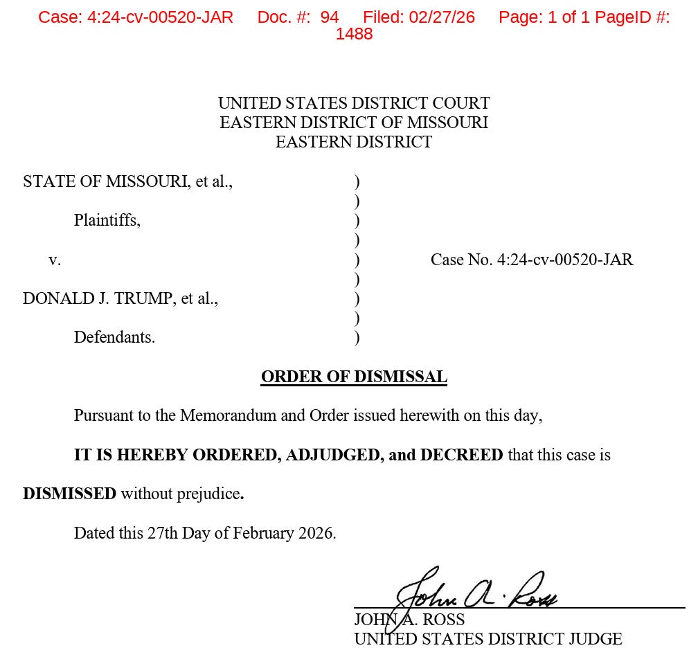 Screenshot of the court order. https://storage.courtlistener.com/recap/gov.uscourts.moed.211135/gov.uscourts.moed.211135.93.0.pdf