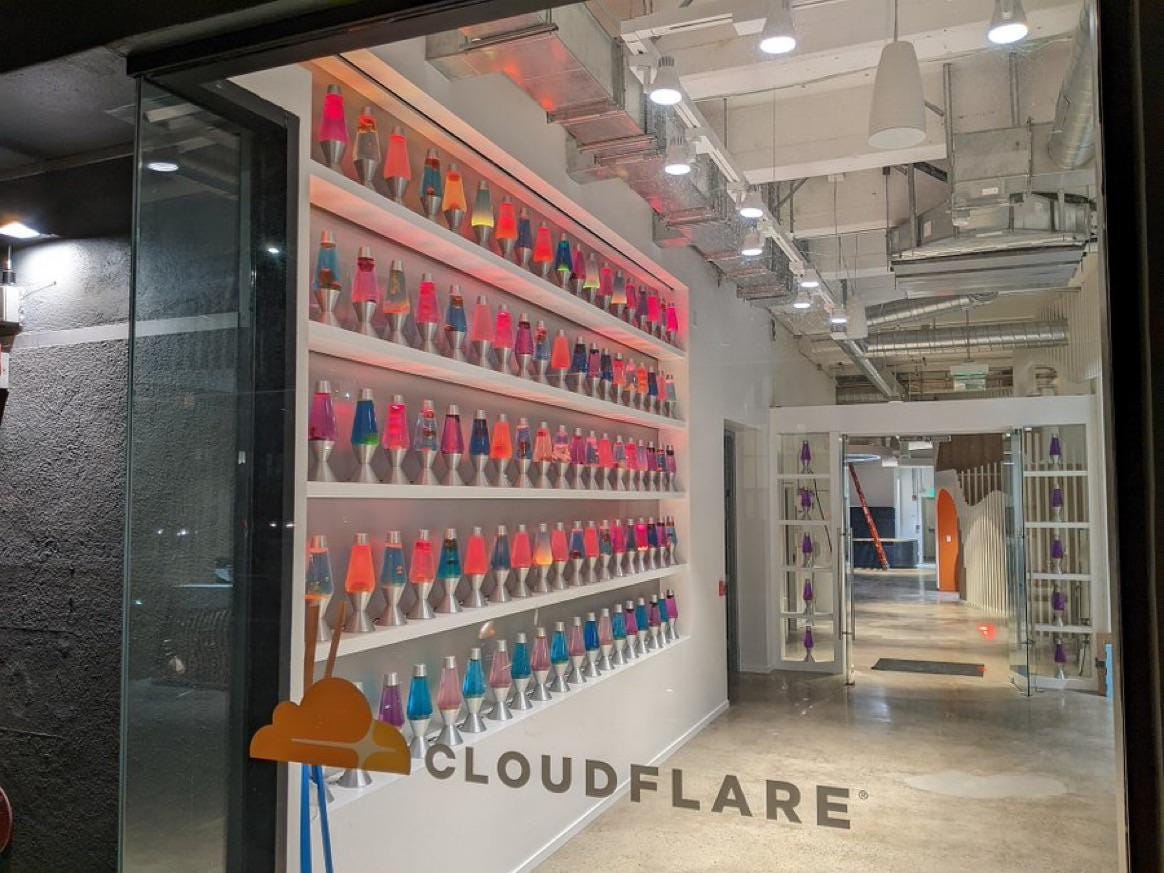 Cloudflare has a wall full of lava lamps they feed into a camera as a way  to generate randomness to create cryptographic keys : r/interestingasfuck