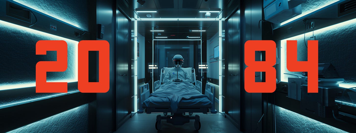 Promotional image for 2084 created by the author using Midjourney