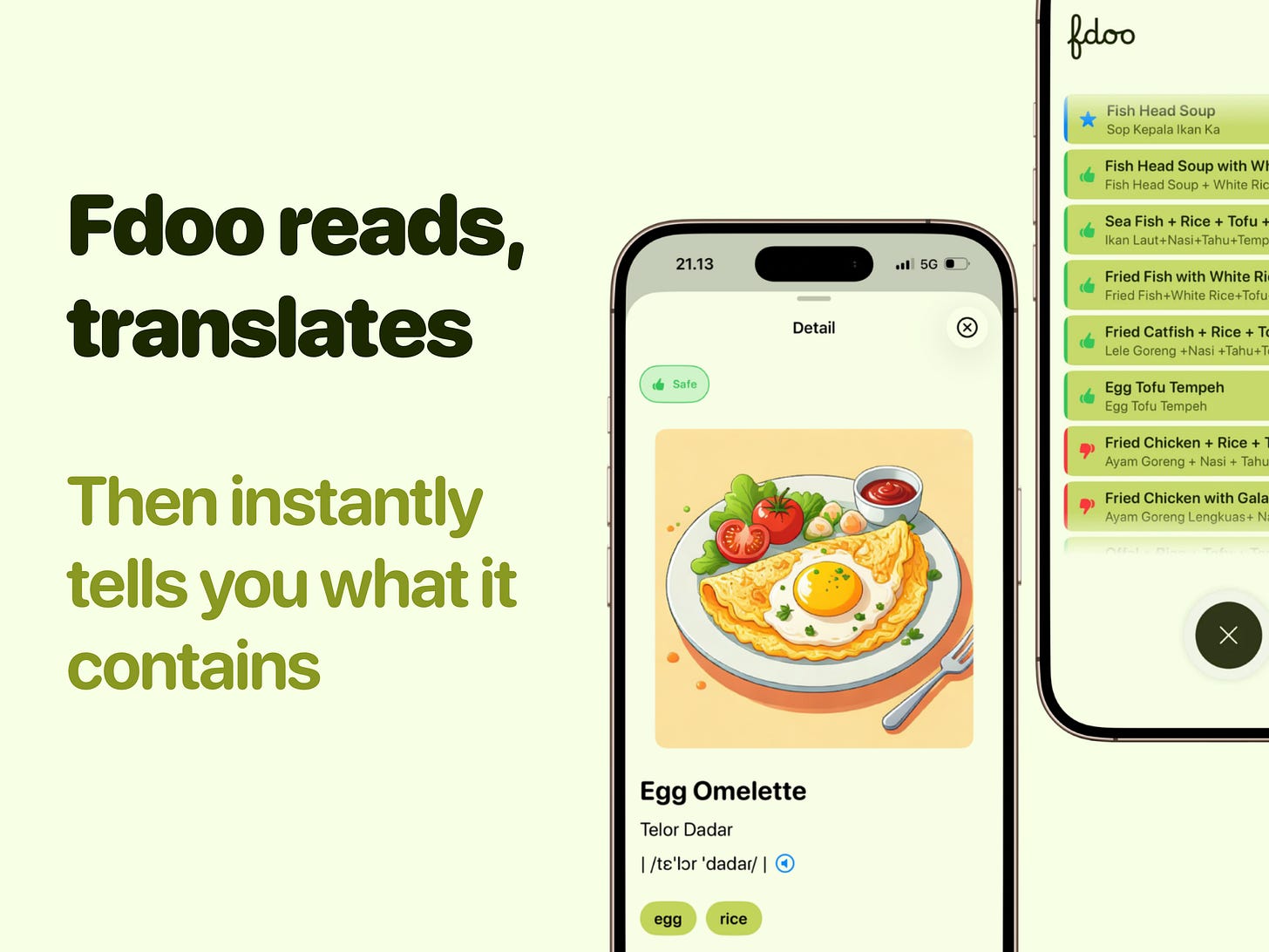 Translate a menu, know what to eat