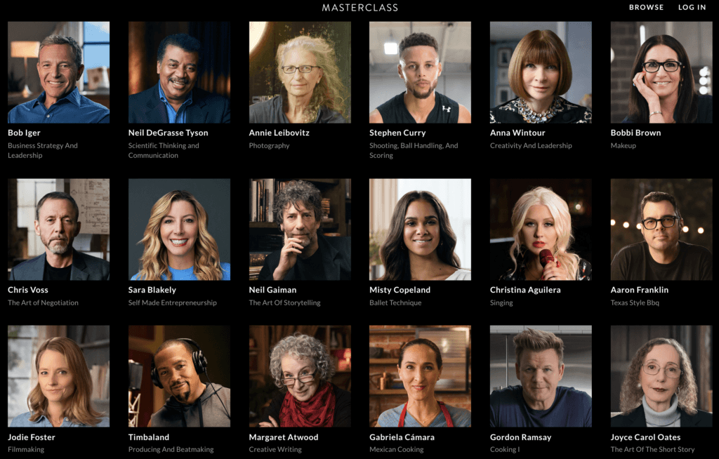 MasterClass online programs MasterClass online programs