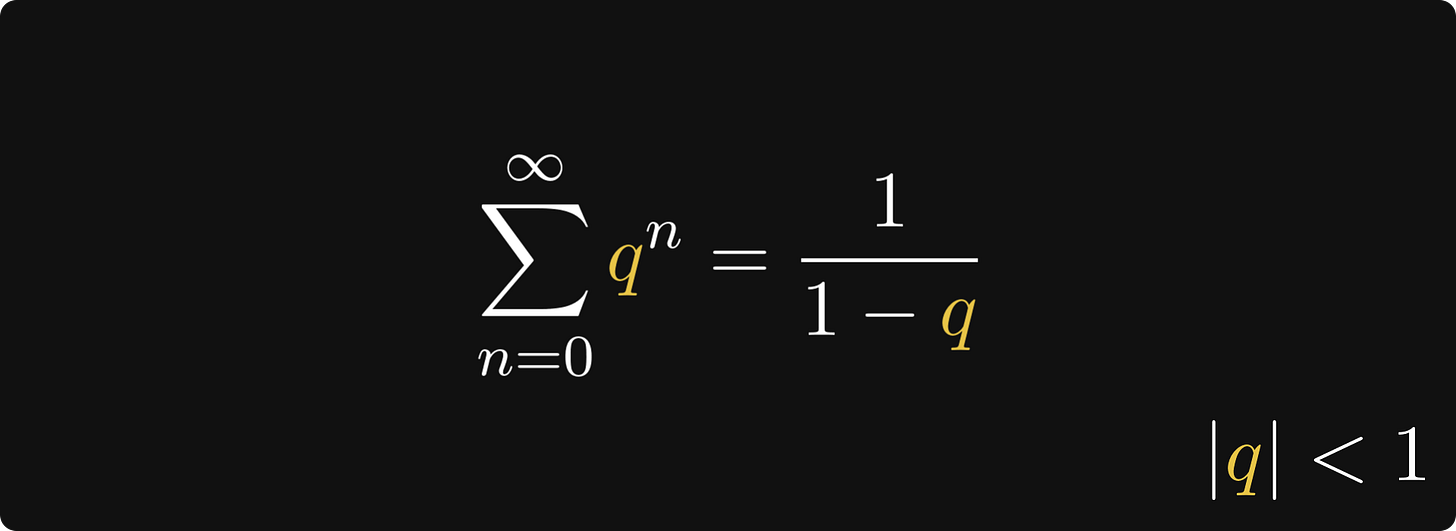 The geometric series