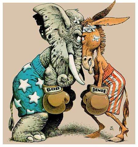 Republican elephant Democratic jackass